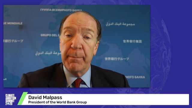 David Malpass<br>President of the World Bank Group