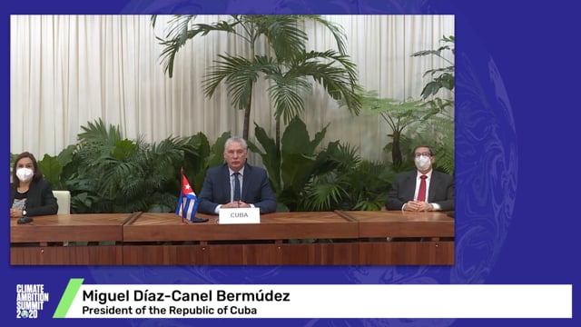 Miguel Díaz-Canel Bermúdez<br>President of the Republic of Cuba