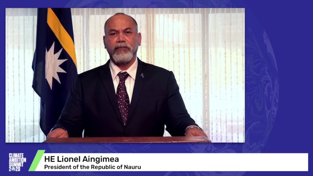 HE Lionel Aingimea<br>President of the Republic of Nauru