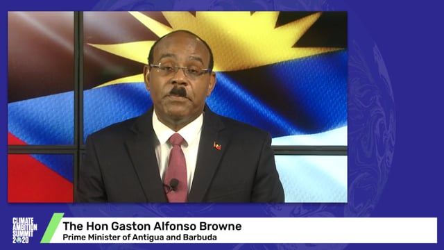 Hon Gaston Alfonso Browne<br>Prime Minister of Antigua and Barbuda