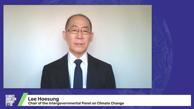 Hoesung Lee<br>Chair of the Intergovernmental Panel on Climate Change