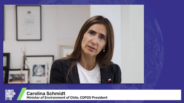 Carolina Schmidt<br>Minister of Environment of Chile, COP25 President