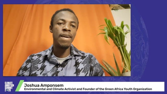 Joshua Amponsem<br>Environmental and Climate Activist and Founder of the Green Africa Youth Organization